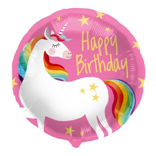 Balon z helem: Happy birthday, jednorożec