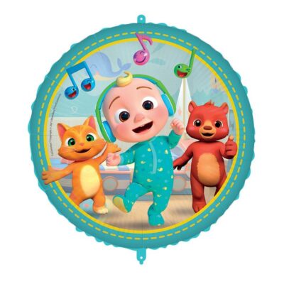 Balon bez helu:  Cocomelon, okrągły – Dekoracje imprezowe – Szalony.pl