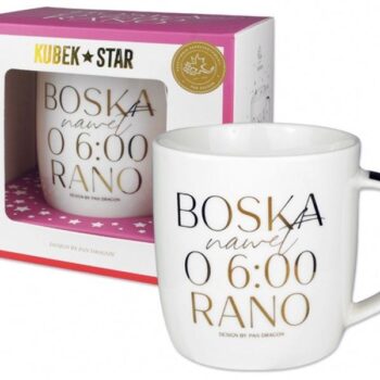 Kubek star – Boska nawet o 6 rano – Prezent dla niej – Szalony.pl