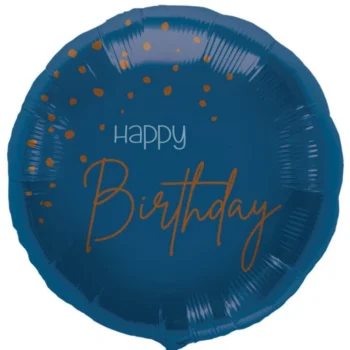 Balon bez helu: Happy birthday, niebieski c-thru – Balony bez helu – Szalony.pl