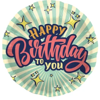 Balon bez helu: Happy birthday to you, gwiazdy – Balony bez helu – Szalony.pl