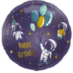 Balon bez helu: Happy birthday, astronauci – Dekoracje imprezowe – Szalony.pl