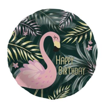 Balon foliowy – Happy birthday, flaming – Balony bez helu – Szalony.pl