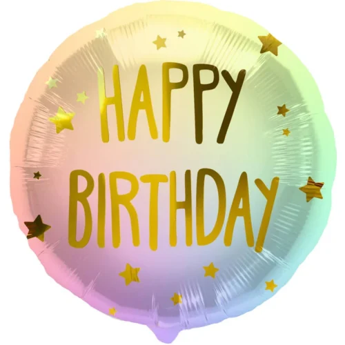 Balon z helem: Happy birthday, ombre