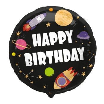 Balon bez helu: Happy birthday, kosmos – Balony bez helu – Szalony.pl