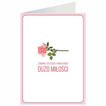 Kartka okolicznościowa – Dużo miłości – Kartki ślubne – Szalony.pl