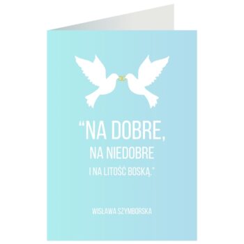 Kartka okolicznościowa – Na dobre, gołębie – Kartki ślubne – Szalony.pl