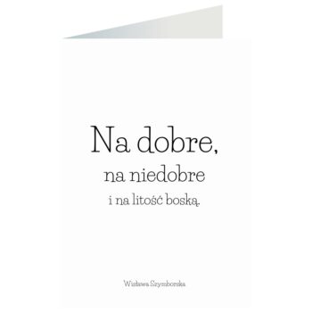 Kartka okolicznościowa – Na dobre – Kartki ślubne – Szalony.pl