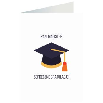 Kartka okolicznościowa – Pani Magister, czapka – Kartki gratulacje – Szalony.pl
