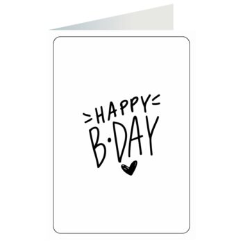 Kartka okolicznościowa – Happy Bday, serce – Kartki na ogólne urodziny – Szalony.pl