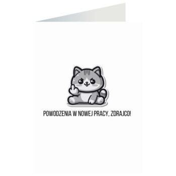 Kartka okolicznościowa – Praca, kotek – Kartki podziękowania – Szalony.pl