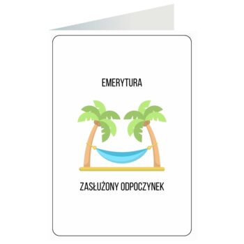 Kartka okolicznościowa – Emerytura, palmy – Kartki na emeryturę – Szalony.pl