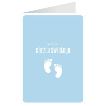 Kartka okolicznościowa – Chrzest święty, niebieski – Kartki na chrzest – Szalony.pl
