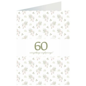 Kartka okolicznościowa – Kwiatki, 60 lat – Kartki na 60 urodziny – Szalony.pl