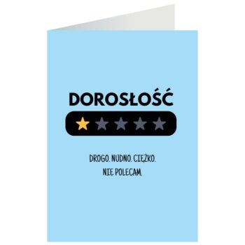 Kartka okolicznościowa – Dorosłość, gwiazdki – Kartki na 18 urodziny – Szalony.pl