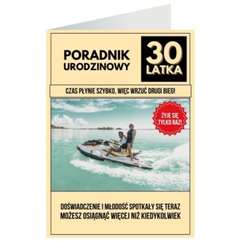 Kartka okolicznościowa – Poradnik, 30 lat – Kartki na 30 urodziny – Szalony.pl