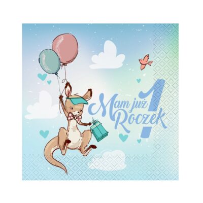 Serwetki – Mam już roczek, niebieskie, 20szt – Dekoracje imprezowe – Szalony.pl