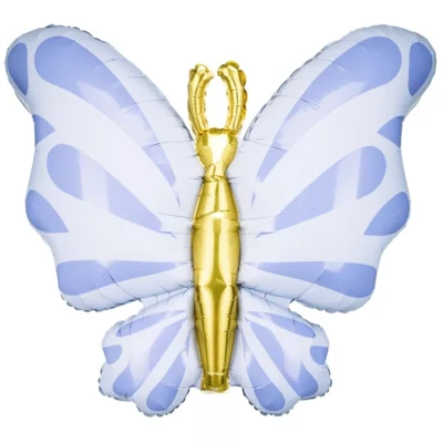 Balon bez helu: Motylek, niebieski – Dekoracje imprezowe – Szalony.pl