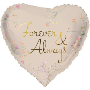 Balon bez helu: Forever and Always, serce – Balony bez helu – Szalony.pl