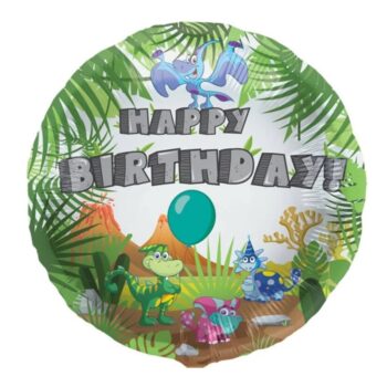 Balon bez helu: Happy birthday, dinozaury – Balony bez helu – Szalony.pl