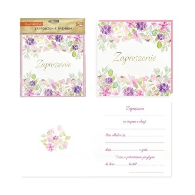 Zaproszenie – Ogólne, kwiaty – Kartki okolicznościowe – Szalony.pl