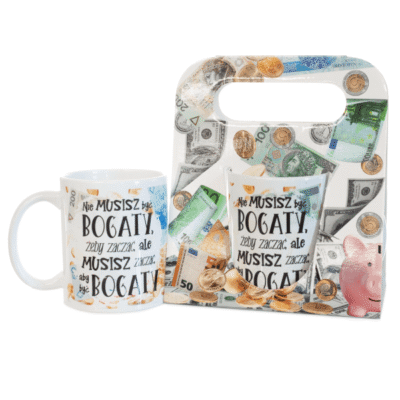 Kubek – ”Nie musisz być bogaty…” – Prezenty – Szalony.pl