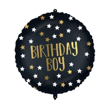 Balon bez helu: Birthday boy, gwiazdki – Balony bez helu – Szalony.pl