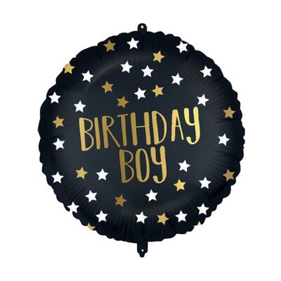 Balon foliowy – Birthday boy, gwiazdki – Dekoracje imprezowe – Szalony.pl