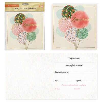Zaproszenie – Kolorowe balony, ogólne – Zaproszenia – Szalony.pl