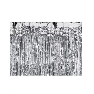 Kurtyna – srebrna 100x200cm – Dekoracje imprezowe – Szalony.pl