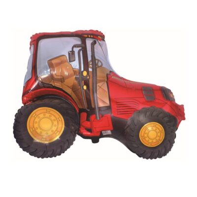 Balon bez helu: Traktor, czerwony – Dekoracje imprezowe – Szalony.pl