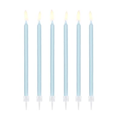 Świeczki – Długie, niebieskie, 14cm 12szt – Dekoracje imprezowe – Szalony.pl