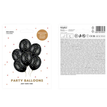 Balony gumowe – Czarne nietoperze, 30 cm, 6 szt – Wszystkie produkty – Szalony.pl