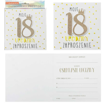 Zaproszenia Prestige – Moje 18 urodziny – Wszystkie produkty – Szalony.pl
