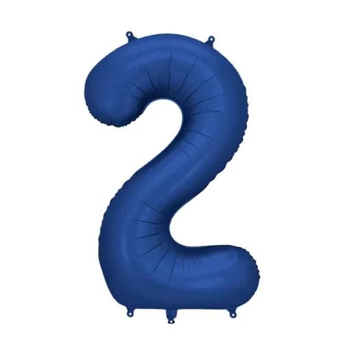 Balon bez helu: Cyfra 2, granatowa, 86cm