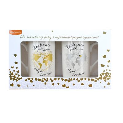 Komplet kubków – Jesteś moim całym światem – Prezenty – Szalony.pl