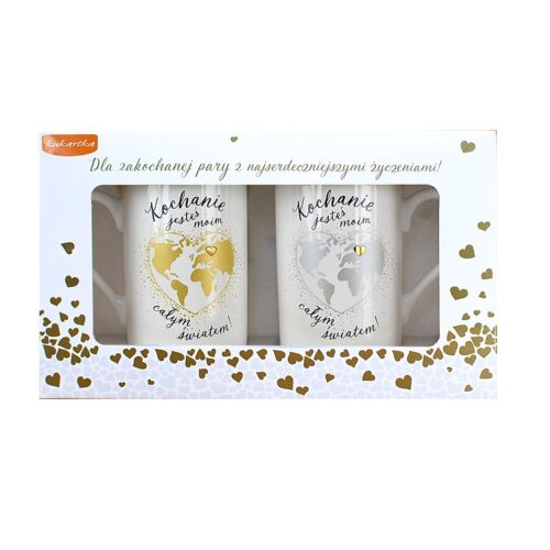 Komplet kubków - Ślub, Jesteś moim całym światem