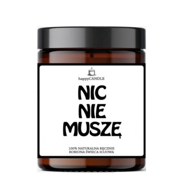 Świeca sojowa – nic nie muszę – Prezenty – Szalony.pl