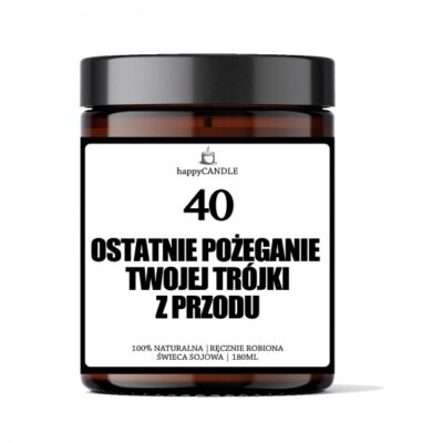 Świeca sojowa – 40 – Prezent na 40 urodziny – Szalony.pl