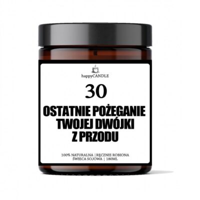 Świeca sojowa – 30 – Prezent na 30 urodziny – Szalony.pl