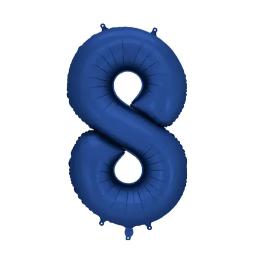 Balon bez helu: Cyfra 8, granatowa, 86cm