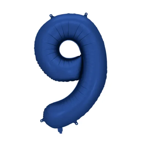 Balon bez helu: Cyfra 9, granatowa, 86cm