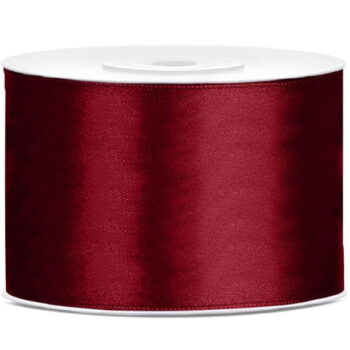 Tasiemka satynowa – Bordo, 50mm/25m – Wstążki – Szalony.pl