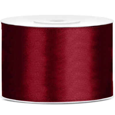 Tasiemka satynowa – Bordo, 50mm/25m – Wstążki – Szalony.pl