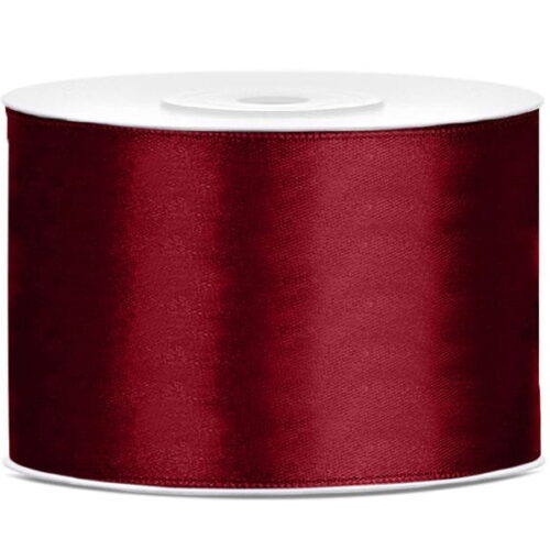 Tasiemka satynowa - Bordo, 50mm/25m