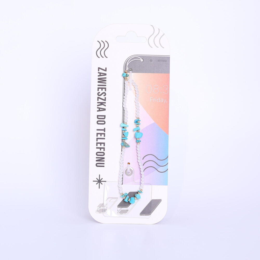 Zawieszka do telefonu – Turkusowo – perłowa – Prezenty – Szalony.pl
