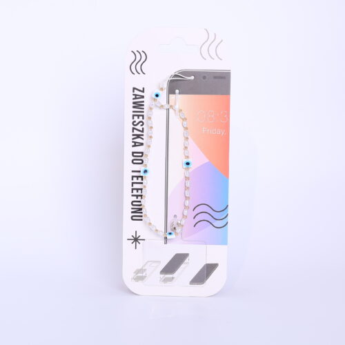 Zawieszka do telefonu - Biało - złota, oko proroka