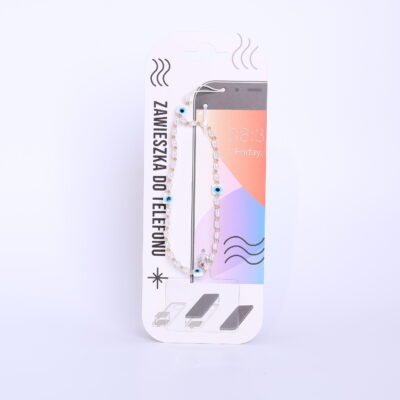 Zawieszka do telefonu – Biało – złota, oko proroka – Prezenty – Szalony.pl