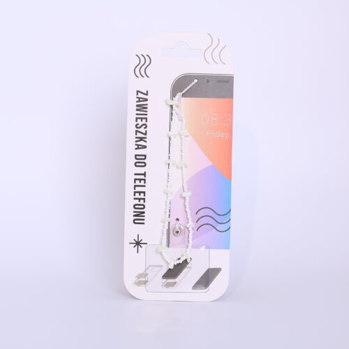 Zawieszka do telefonu - Kamyczki, biała