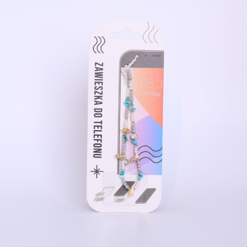 Zawieszka do telefonu - Muszelki, szara